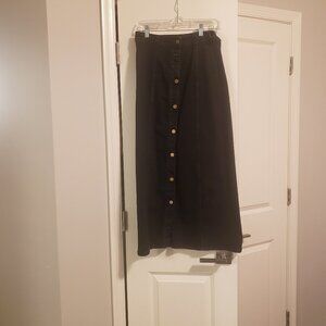 heritage denim black jean skirt
